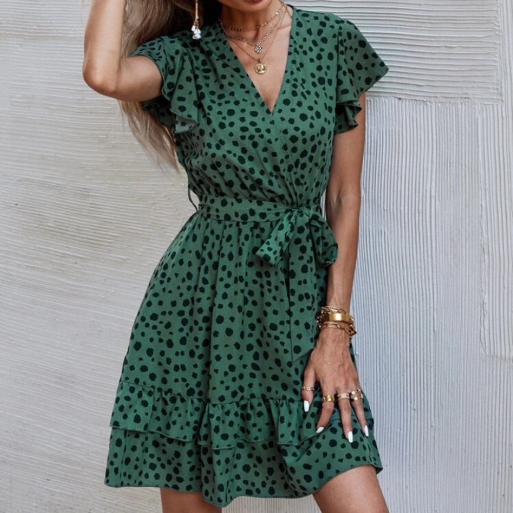 NEW‼️Layered Ruffle Hem Dress - Picture 4 of 6